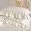 Lace Ruffled Bed Skirt with Non-Slip Mattress Cover