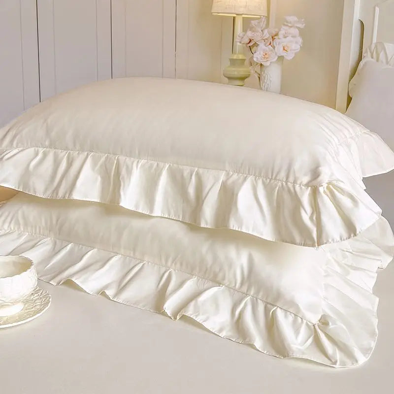 Lace Ruffled Bed Skirt with Non-Slip Mattress Cover