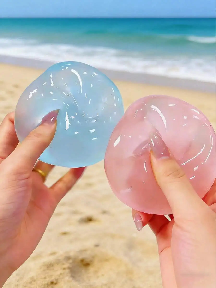 Blue Coconut Oil Moldable Squeeze Ball for Stress Relief
