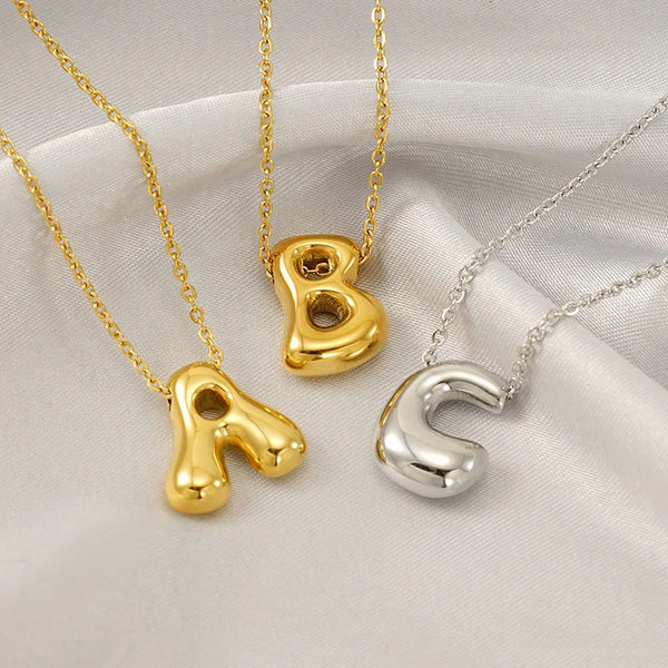 Personalisierte Initial-Briefkette aus Edelstahl