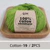 100% Organic Cotton Yarn for Knitting and Crocheting (2-Pack)