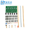 A soldering kit for a 6-digit digital clock featuring a circuit board, components, and wiring leads.