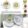 A white E27 screw cap light bulb holder with three anchor points shown in various views.