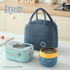 3-Piece Insulated Lunch Box Set with Reusable Cutlery