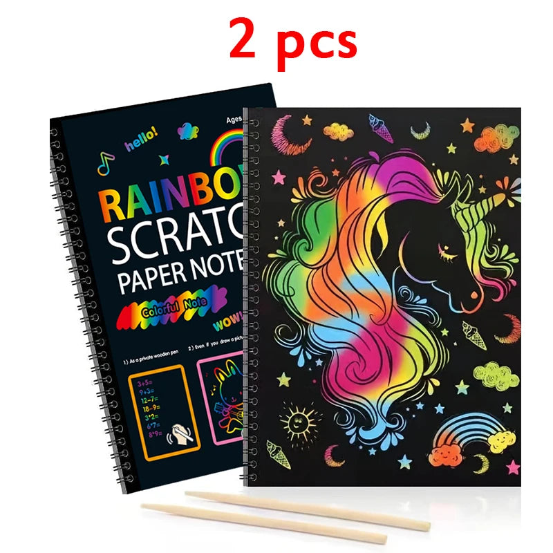 Deux carnets pour kits de loisirs créatifs avec stylos en bois