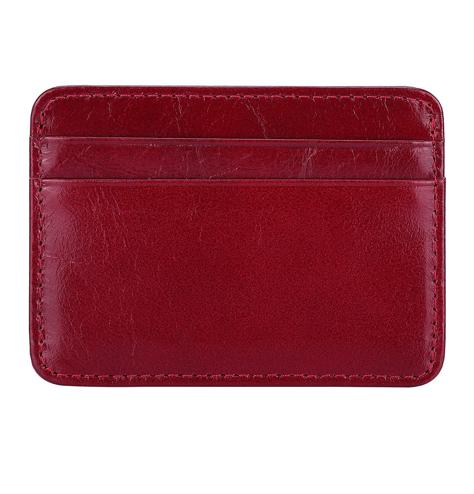 Genuine Leather Slim Card Holder Wallet