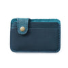 Vintage Leather Slim Card Holder with Snap Closure