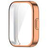A slim, rose gold TPU protective case for an Amazfit Bip 5 Unity smartwatch.