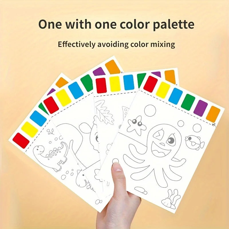 Complete Art Set with Paper, Brushes, and Paints