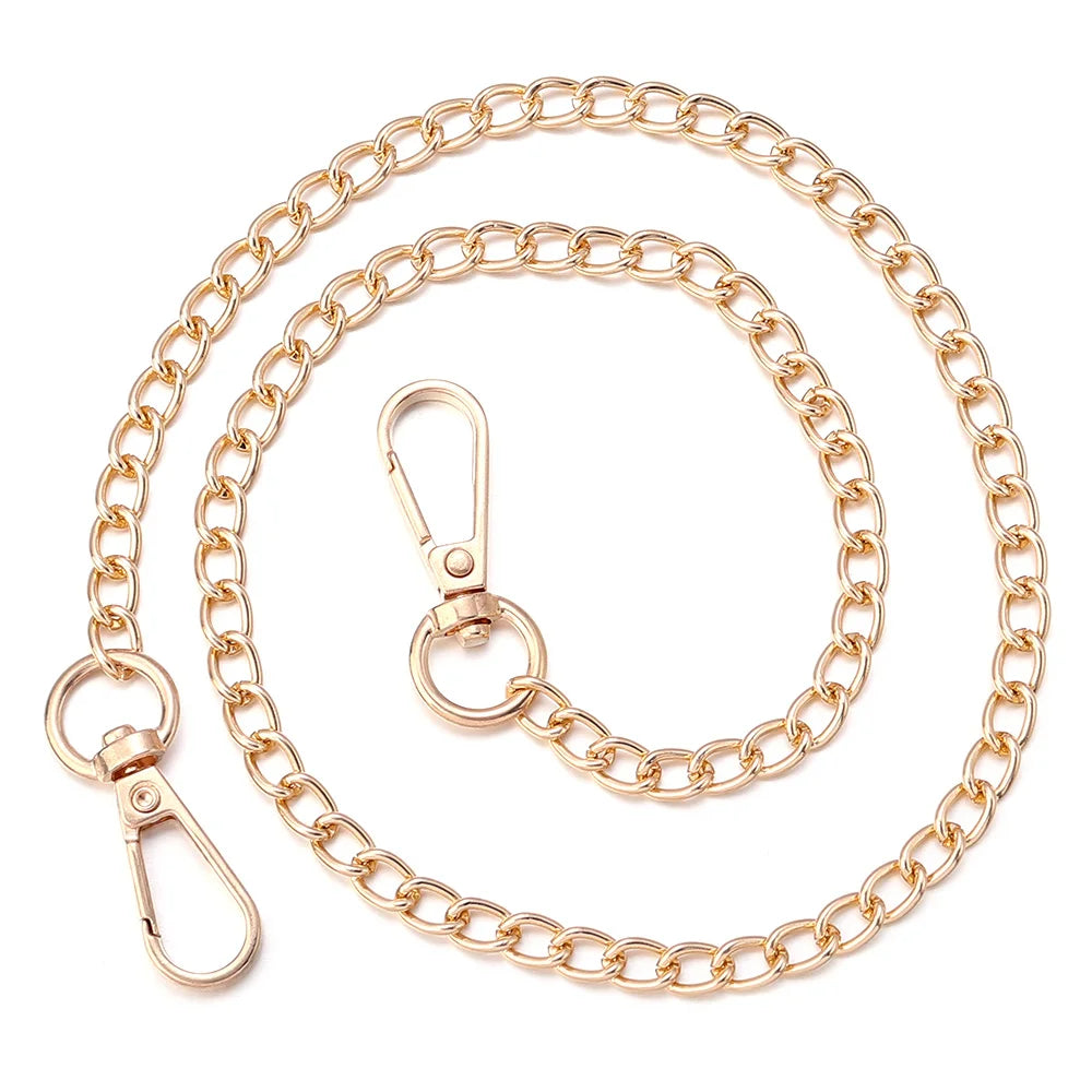 Gold-toned adjustable metal chain shoulder strap for bags