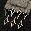Gothic Star Cross Keychain with Carabiner Clip