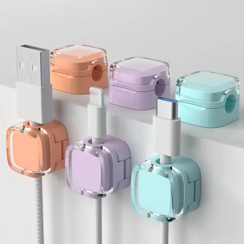 Magnetic Cable Management Clips for Desk & Wall