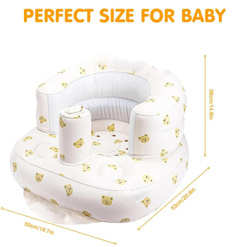 Inflatable Baby Seat with Built-in Pump – Portable & Easy to Clean