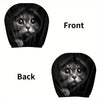 Cat Print Car Headrest Cover (Set of 2)