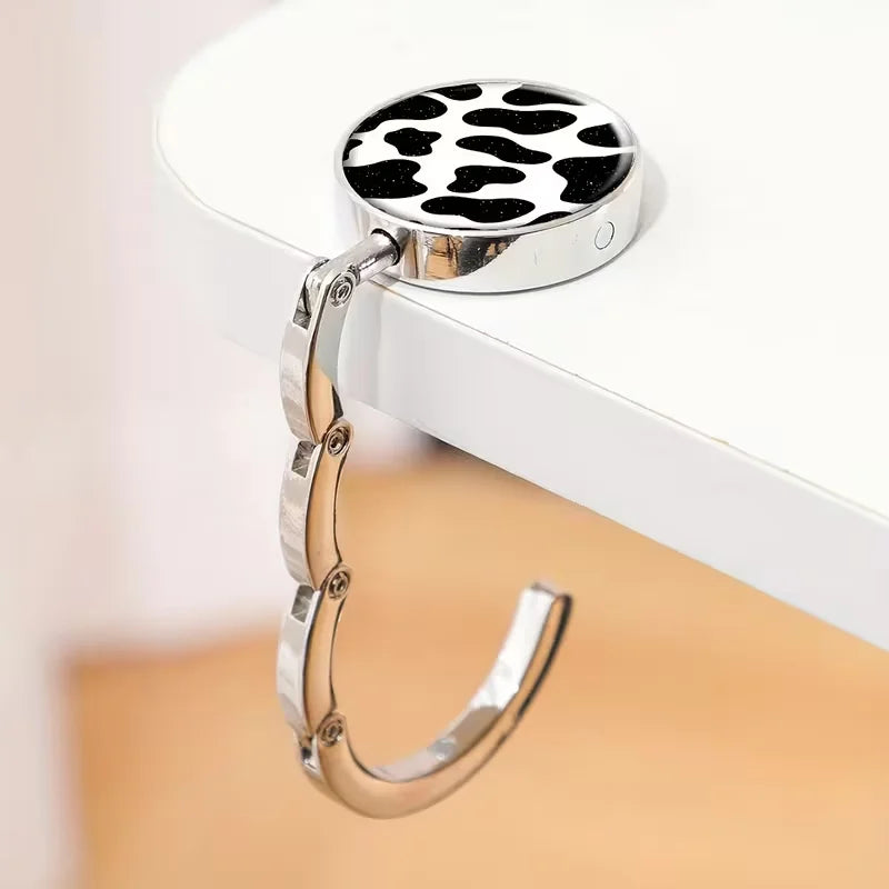 Zinc Alloy Folding Bag Hook with Wallet Clip