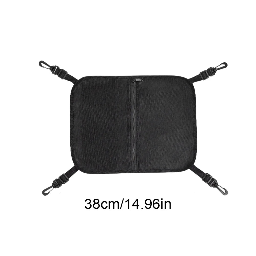 Black waterproof paddle board deck bag with cooler lining and adjustable straps