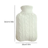 Plush Hot Water Bottle Cover with Soft Fleece Lining