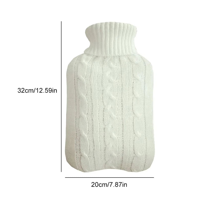 Plush Hot Water Bottle Cover with Soft Fleece Lining