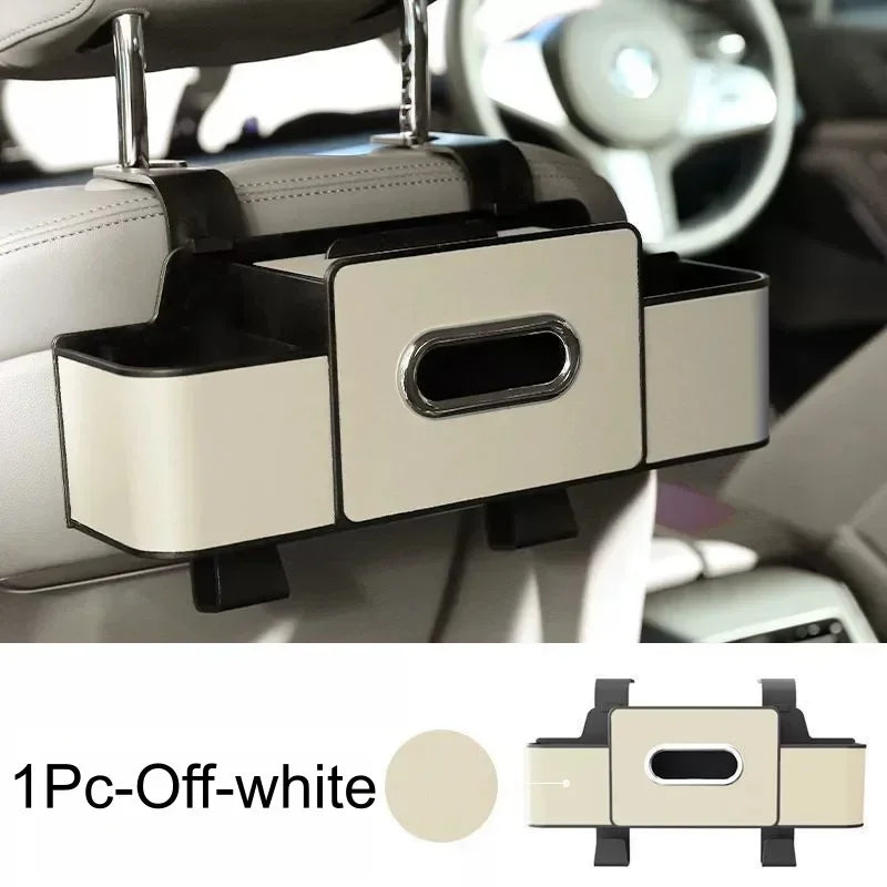 Multifunctional Car Seat Back Organizer with Phone and Cup Holders