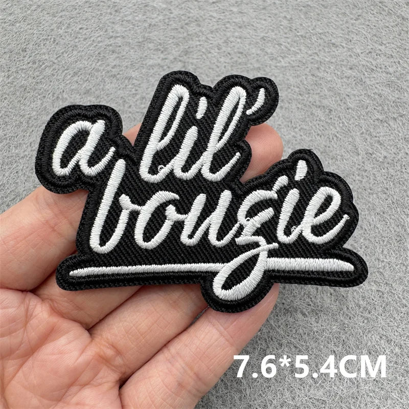 Black & White Racing Flag Embroidered Patches (Iron-On / Sew-On)