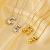 Personalized Initial Letter Necklace in Stainless Steel