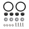 Kit of black aluminum quick release bumper fasteners and mounting rings