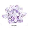 Crystal Lotus Flower Figurine – Elegant Glass Tabletop Decor