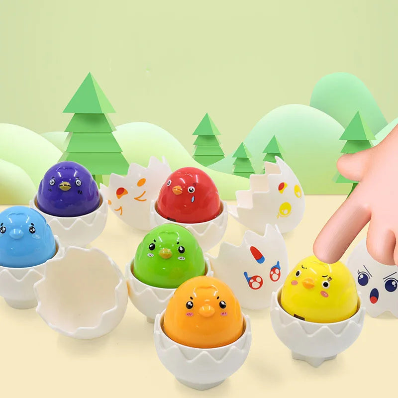 Montessori Shape-Matching Egg Puzzle Set for Toddlers