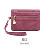 Vintage PU Leather Foldable Clutch Wallet with Wrist Strap