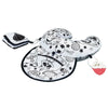 A set of high contrast tummy time pillows featuring various animal and object designs for babies.