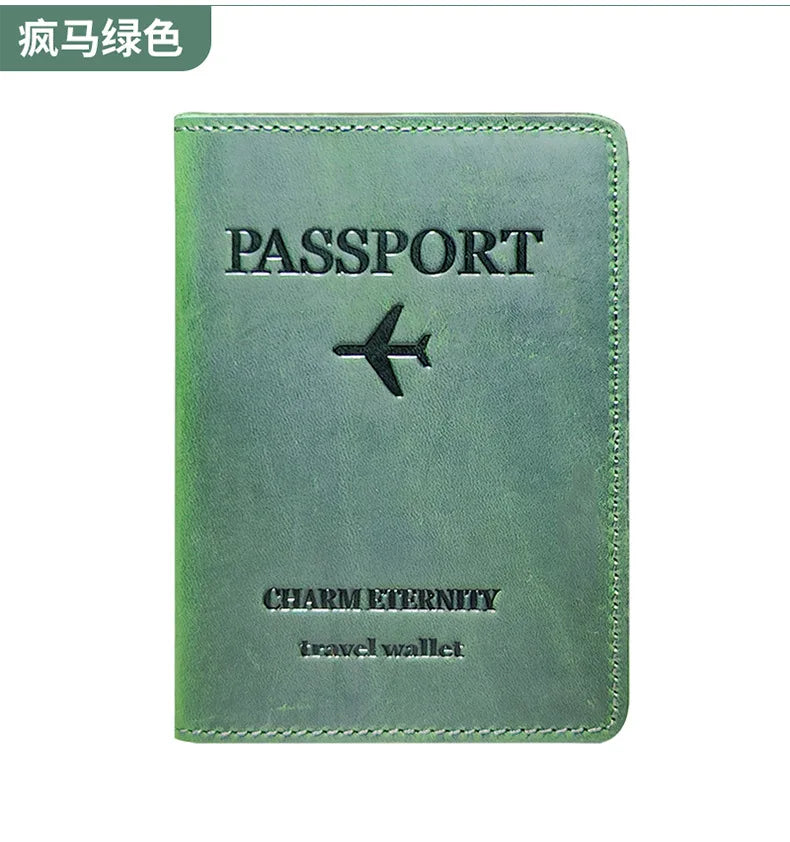 RFID-Blocking Leather Passport Holder