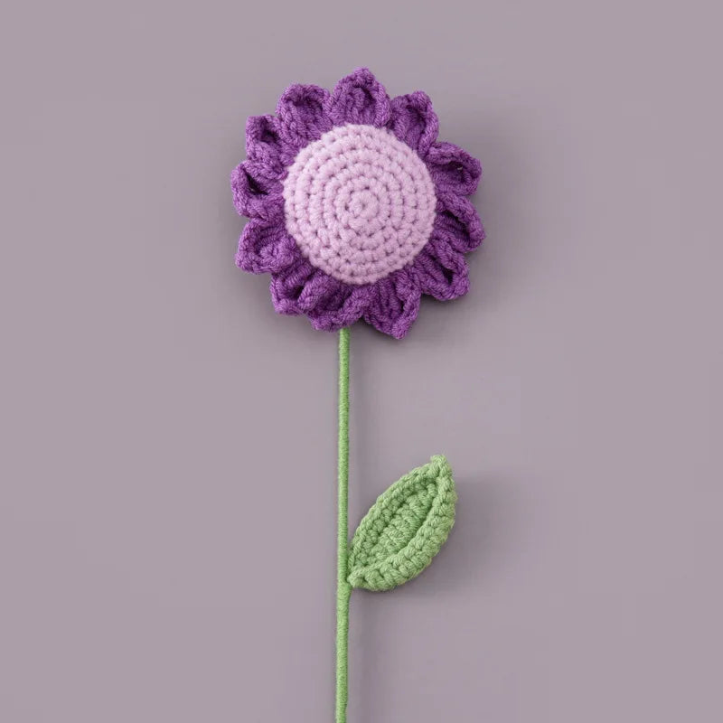 Handcrafted Crochet Tulip Bouquet – Artificial Knitted Flowers for Home Décor & Gifting