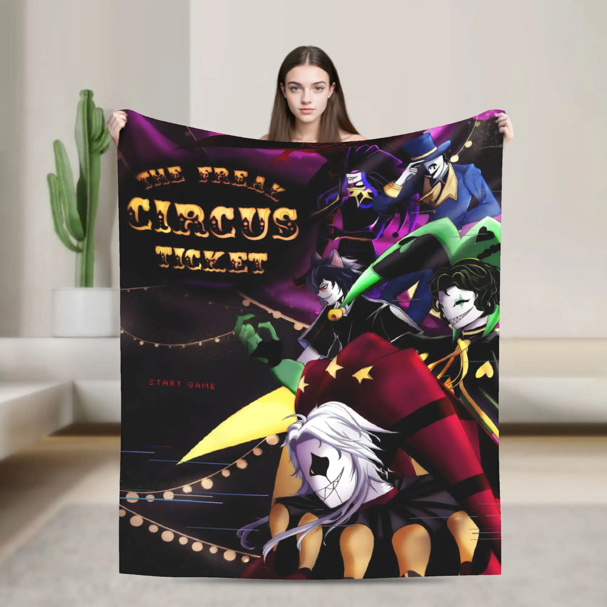 Cozy Circus Throw Blanket – Soft Fleece Plush for Year-Round Comfort