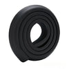 Black soft NBR table edge and corner guard bumper strips rolled into a circular shape
