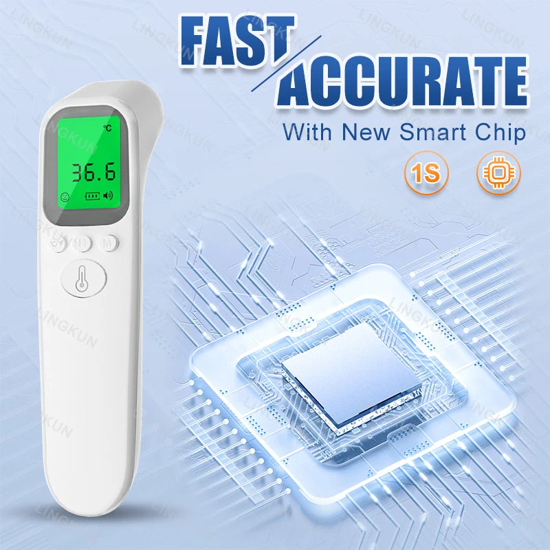 Digital Infrared Forehead Thermometer – Quick, Non-Contact Reading for All Ages