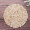 Wooden Pendulum Board with Celestial Design for Divination and Home Decor