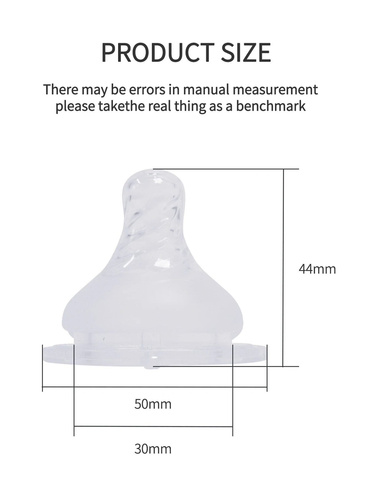 Wide Mouth Silicone Baby Bottle Nipple - Breast-Like Natural Flow