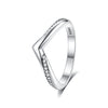 Sterling Silver Heart Ring with Cubic Zirconia