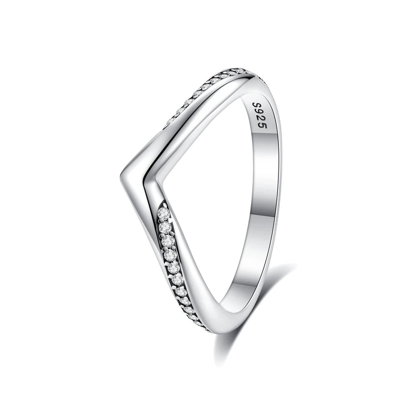 Sterling Silver Heart Ring with Cubic Zirconia
