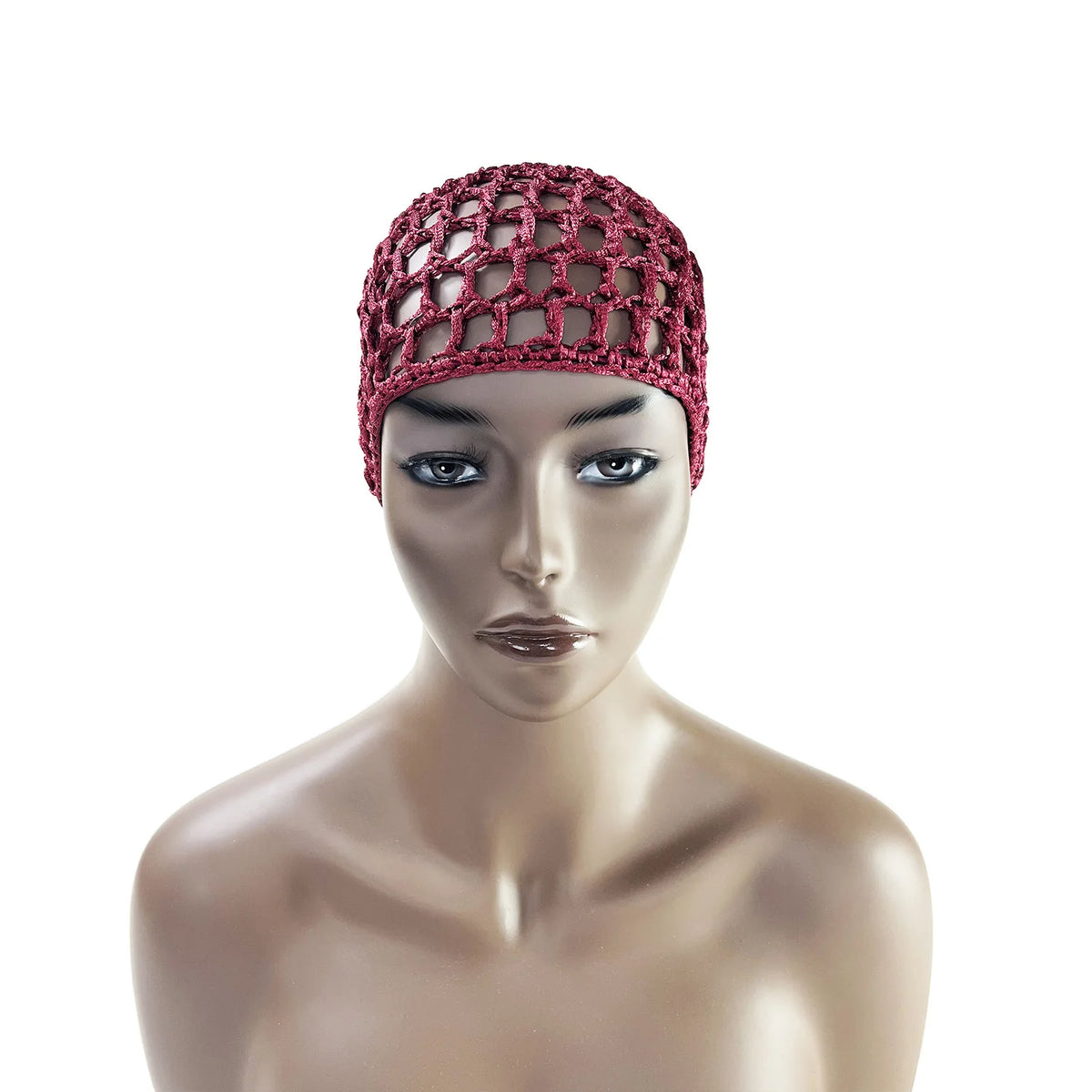 Hand-Crocheted Mesh Hair Net Cap for Women