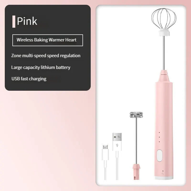 Rechargeable Electric Milk Frother & Handheld Mixer