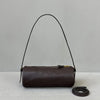 Vintage Y2K Vegetable-Tanned Leather Cylinder Bag