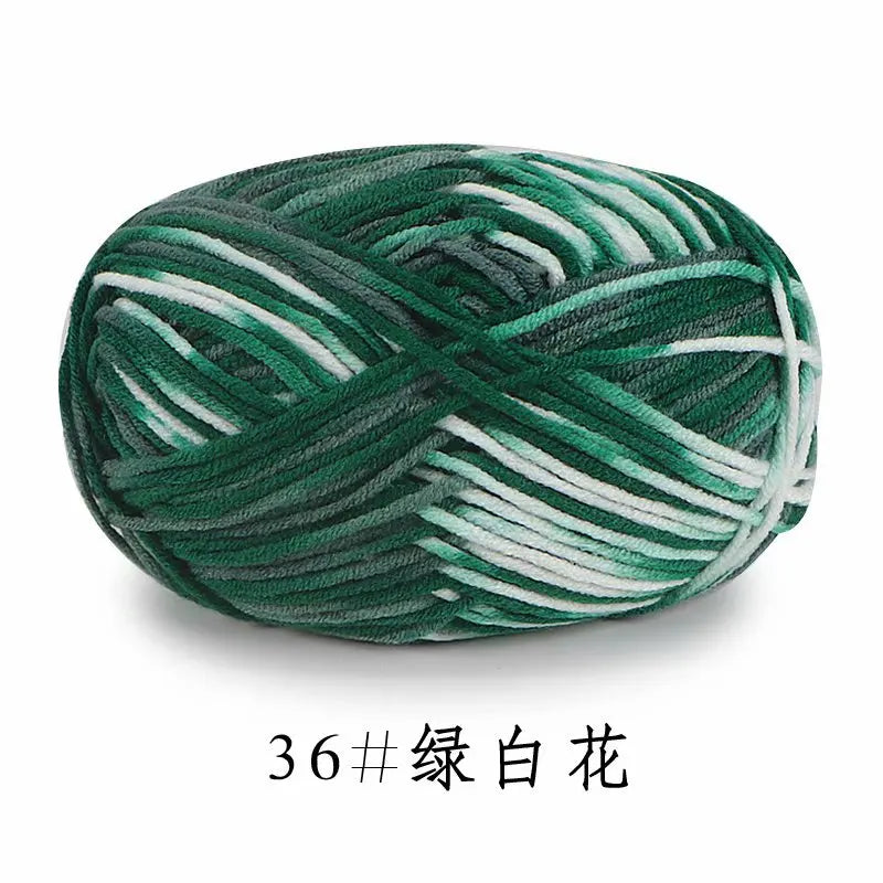 Section-Dyed Milk Cotton Yarn for Knitting and Crochet