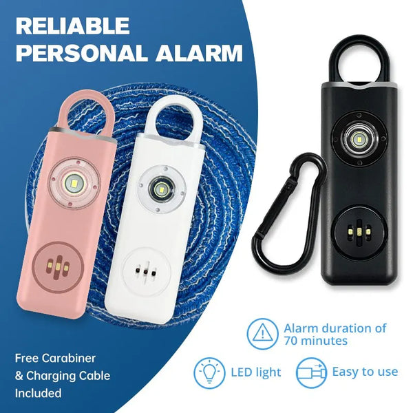 Personal Safety Siren with Strobe Light & Keychain
