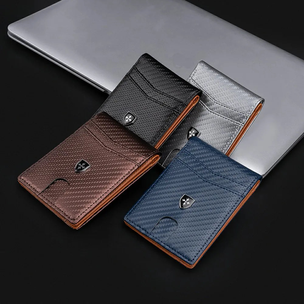 Carbon Fiber RFID Blocking Bifold Wallet for Men
