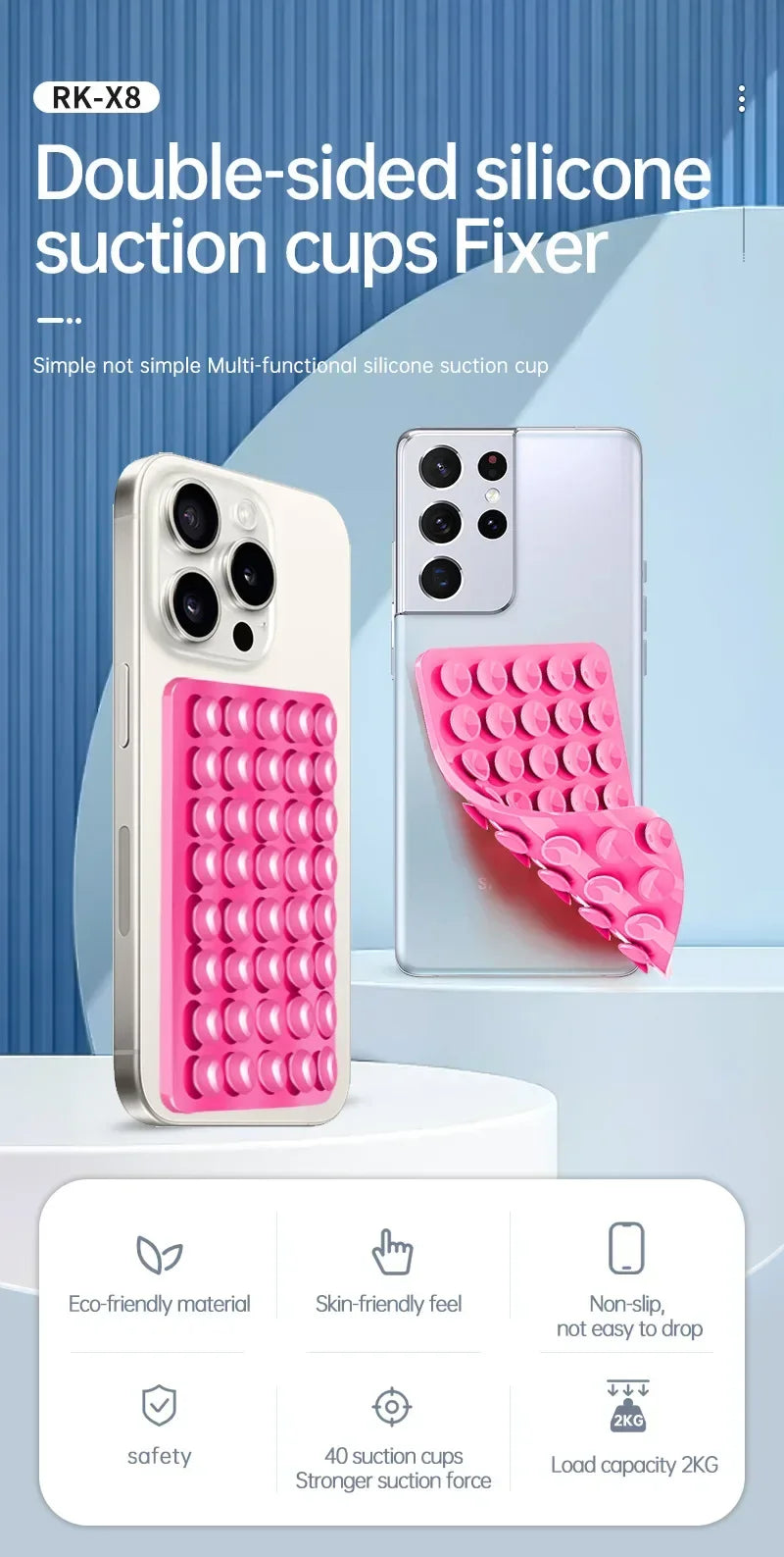 Multifunctional Silicone Suction Cup Phone Holder