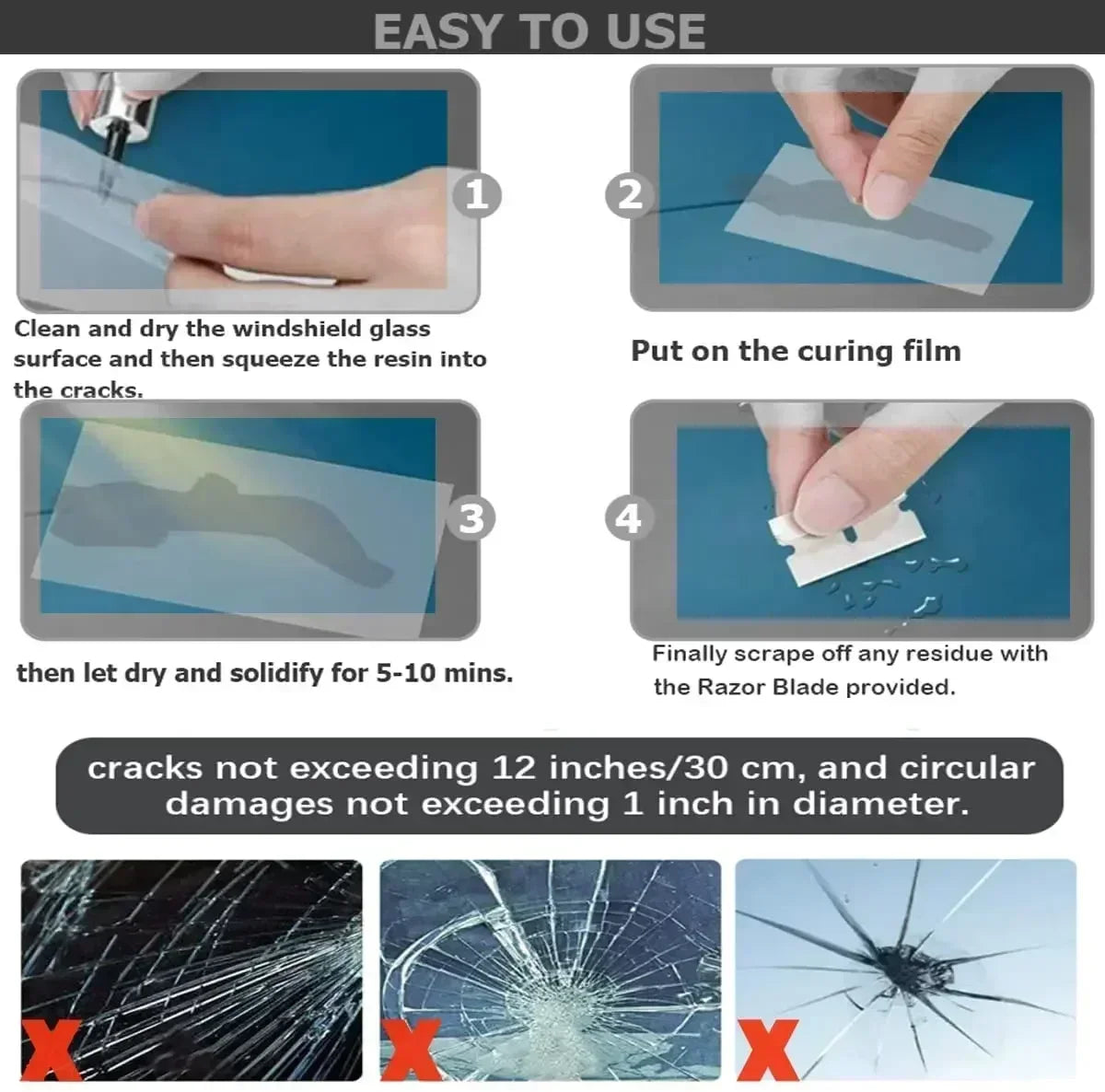 Windshield Repair Kit with Nano Resin Filler