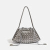 Handwoven Hobo Shoulder Bag with Large Inner Pocket