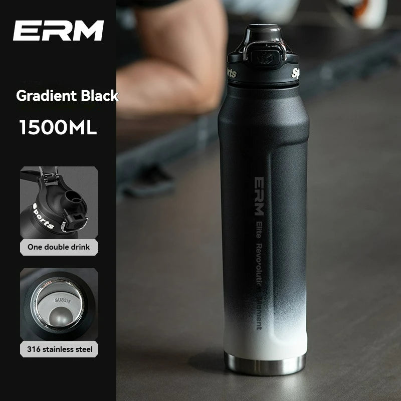 Double-Wall Insulated Stainless Steel Water Bottle with Handle