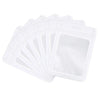A stack of 50 clear plastic zipper bags with a window for jewelry and small item packaging